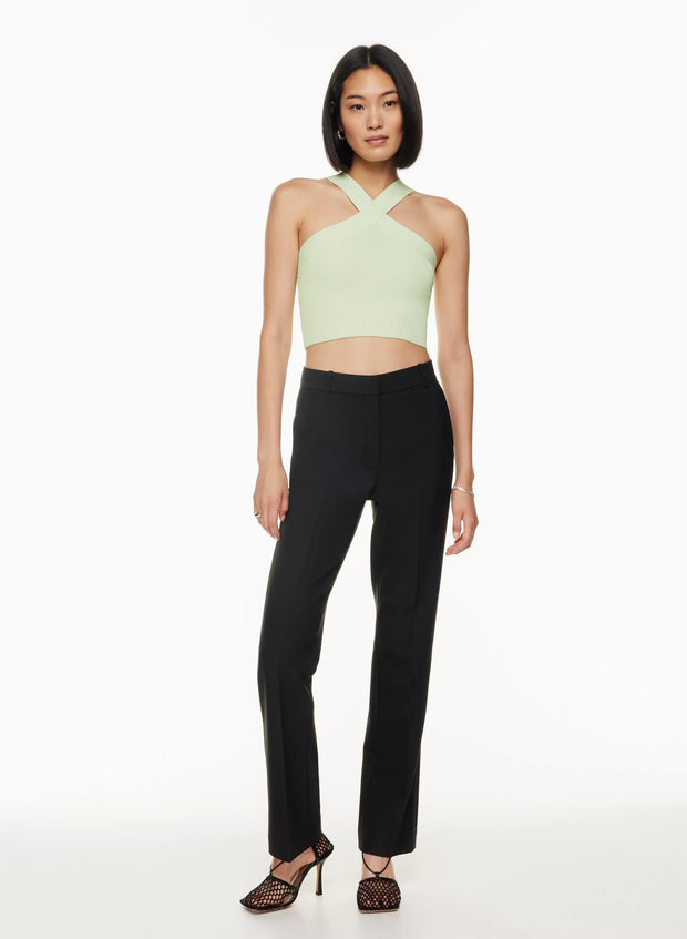 Sculpt Knit Criss Cross Cropped Tank